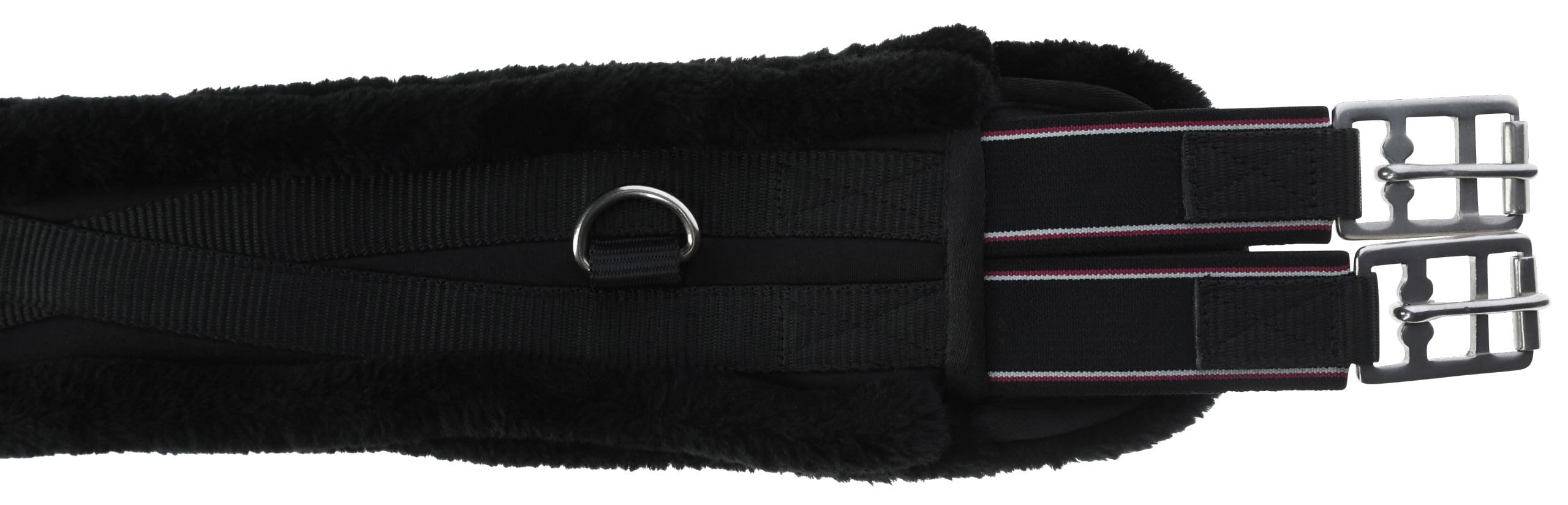 Covalliero Sattelgurt mit Webpelz schwarz, 110 cm