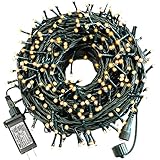 Outdoor Christmas Lights, 105FT 300 LED Christmas Tree Lights Indoor with 8 Modes, End-to-End Plug -...