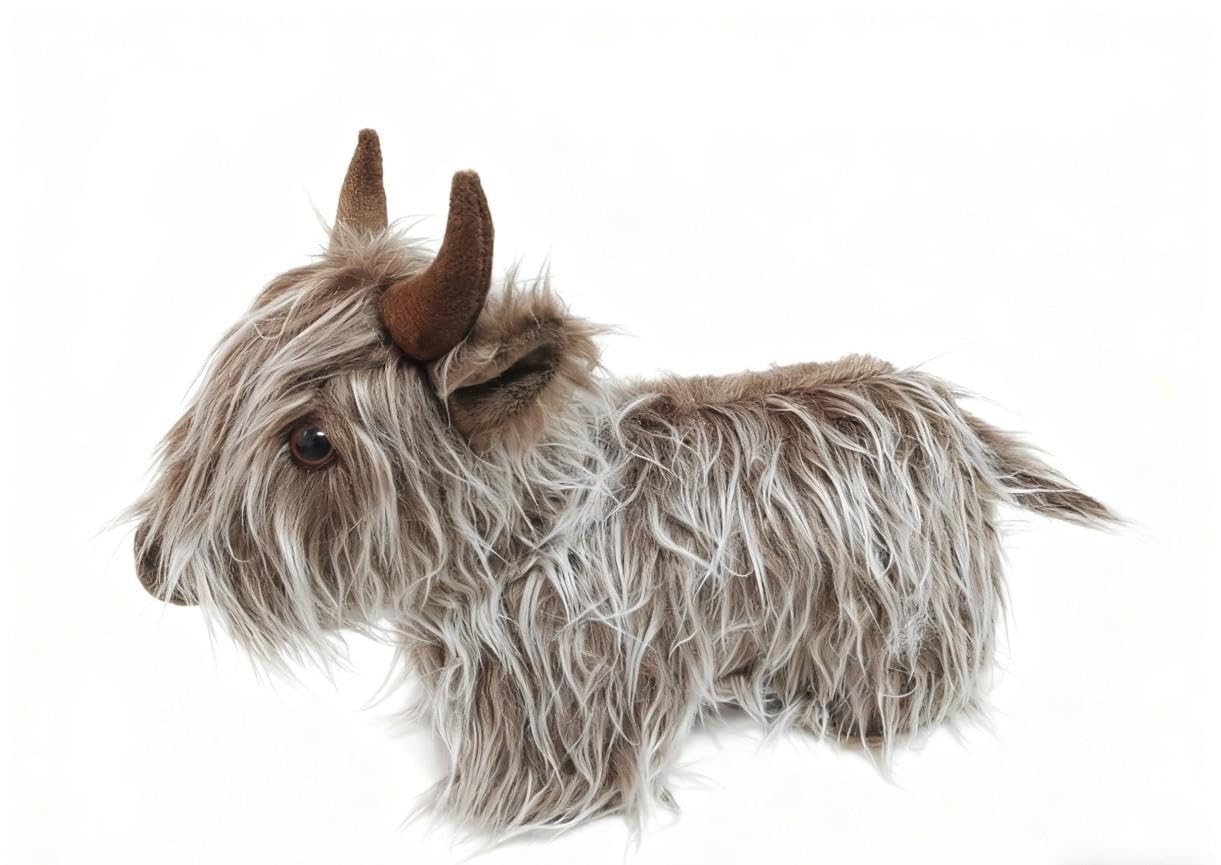 A2Z Highland Cow Door Stopper 1.5kg Heavy Weighted Door Stop for Home Cute Furry Animal Design Decorative Soft Plush Fabric Door Holder for Living Room Bedroom & Nursery 32-12-25cm