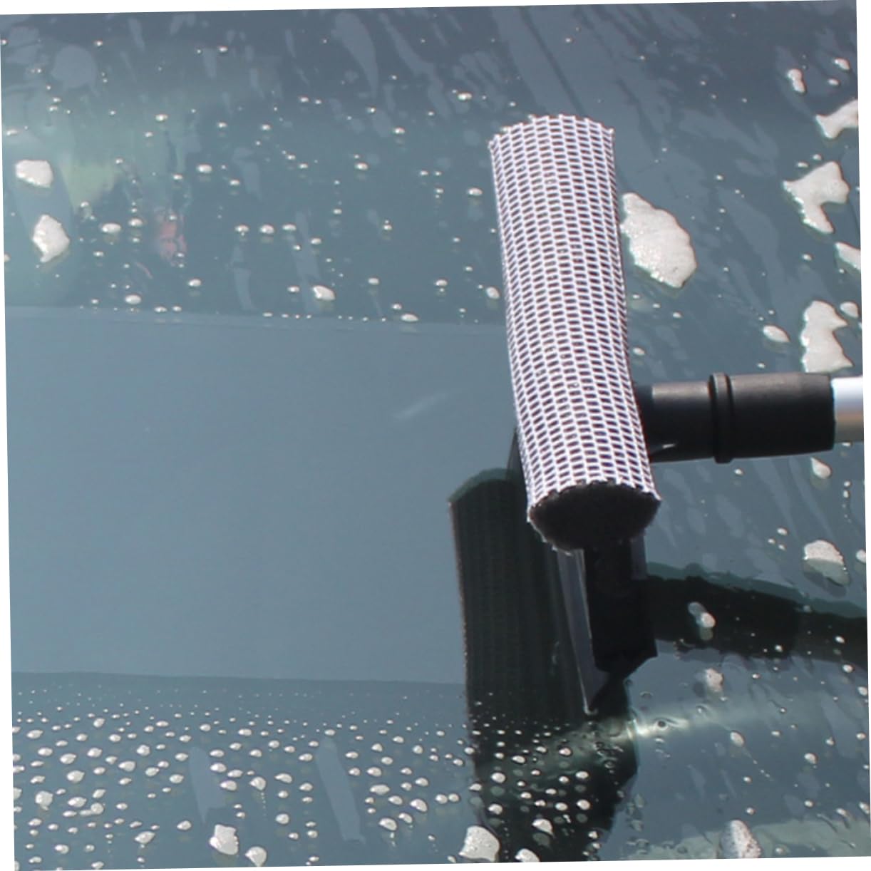 MUCKLILY 1Pc Dual Side Glass Wiper Ergonomic Window for Home Car Shaped Design and Detachable Window Washing Tool Effortless Cleaning