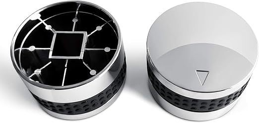 Unicook 2 Pack Grill Control Knobs Replacement, Chrome Plated Plastic with Nonslip Grip, Fit BBQ Gas Grills with D Shaped Valve Stem, NOT Fit Recessed Flush Valve Stem, Include 2 Knobs and 6 Adaptors