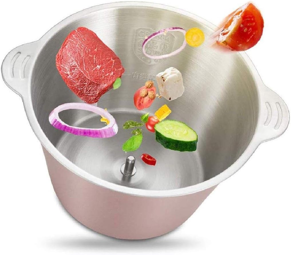 Food Processor, Household Electric Automatic Meat Mincer, Stainless Steel Meat Grinder, Meat, Vegetable, Fruit and Nut Mincer (25 * 23CM)