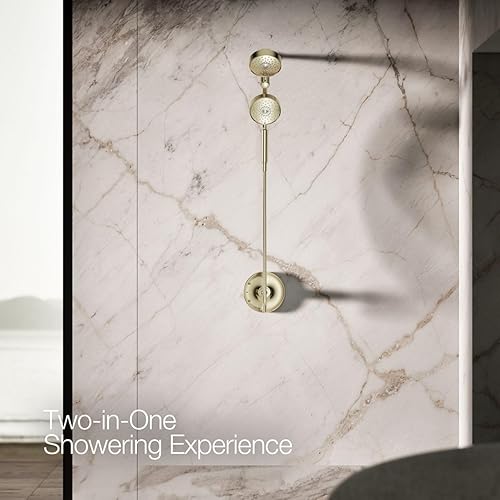 Vista 81 de KOHLER 23219-TT Purist - Kit combinado de ducha multifunción 2 en 1, cabezal de ducha giratorio con cabezal de ducha de mano, 2.5 GPM, titanio