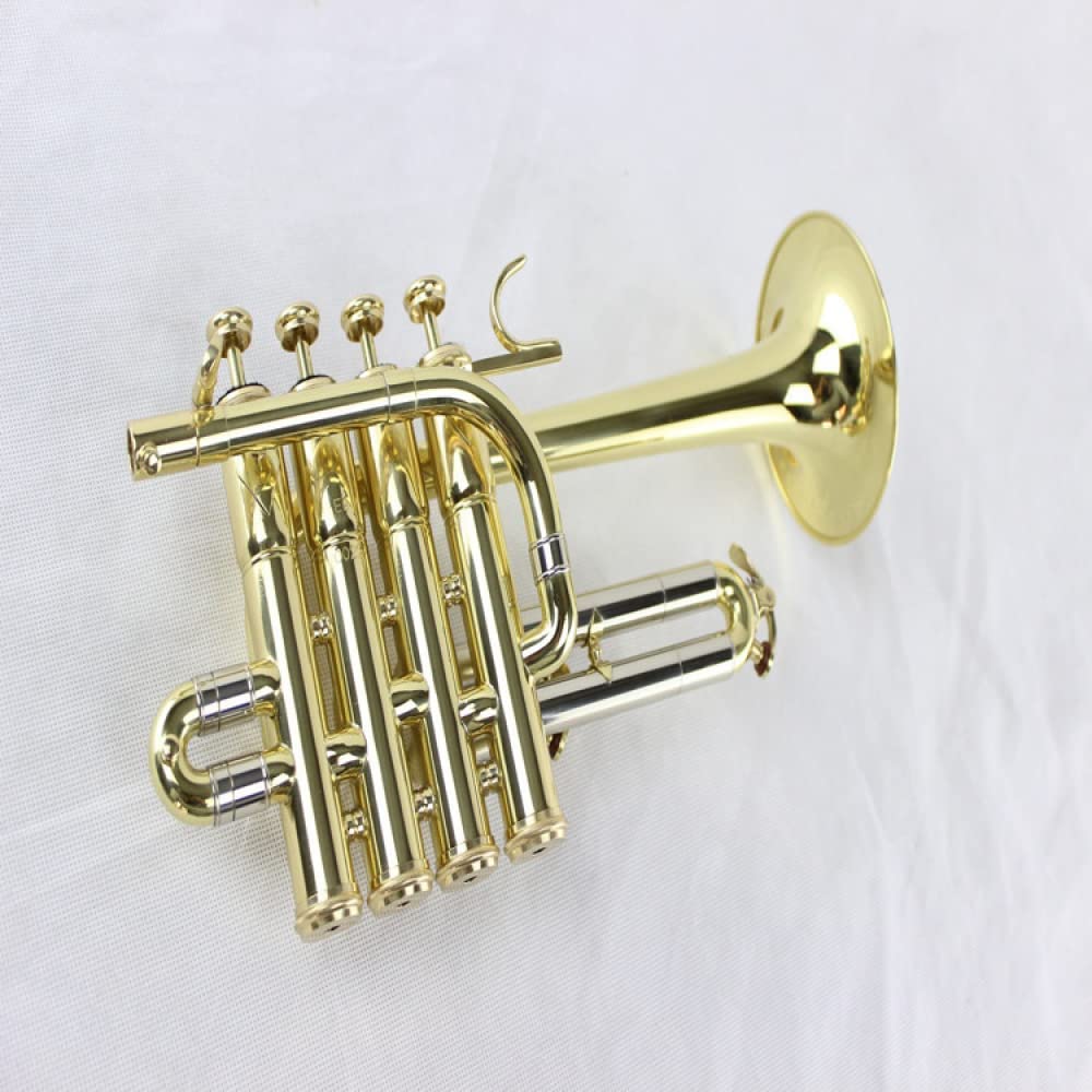 YXSH Początkujący instrument trąbkowy w stylu zachodnim B-drop cztery klucze trąbka instrument mosiężna trąbka