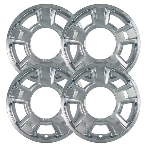 OxGord Set of 4 17 inch Chrome ABS Wheel Skins