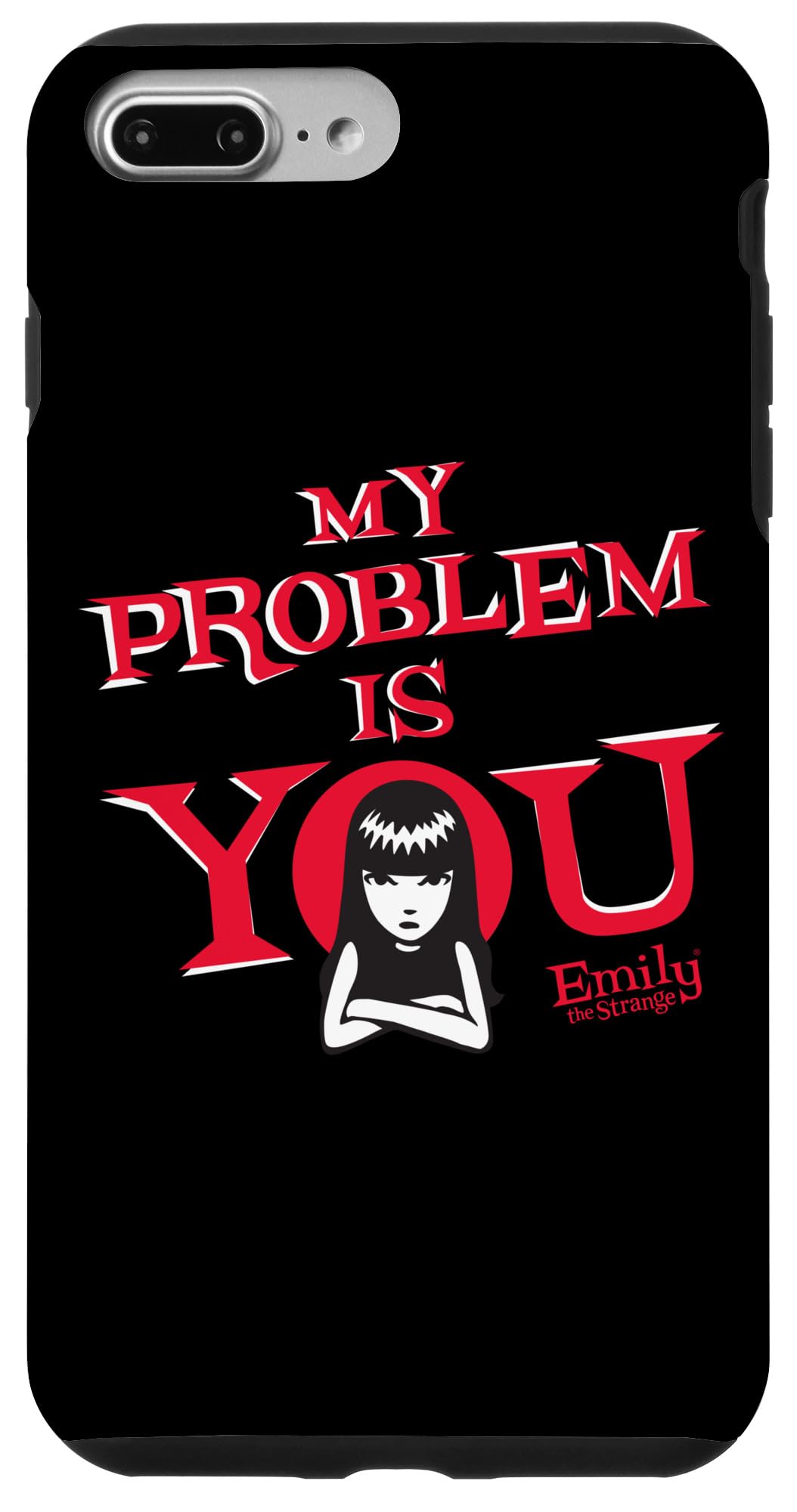 Coque Emily The Strange pour iPhone 7 Plus et 8 Plus - Protection arrière noire