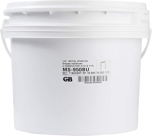 Miniatura 7 de Gardner Bender MS-450BX Ms-450J - Cable grapa, corona de 916 pulgadas, 1-14 pulgadas de largo, metal, paquete de 450, 450 unidades