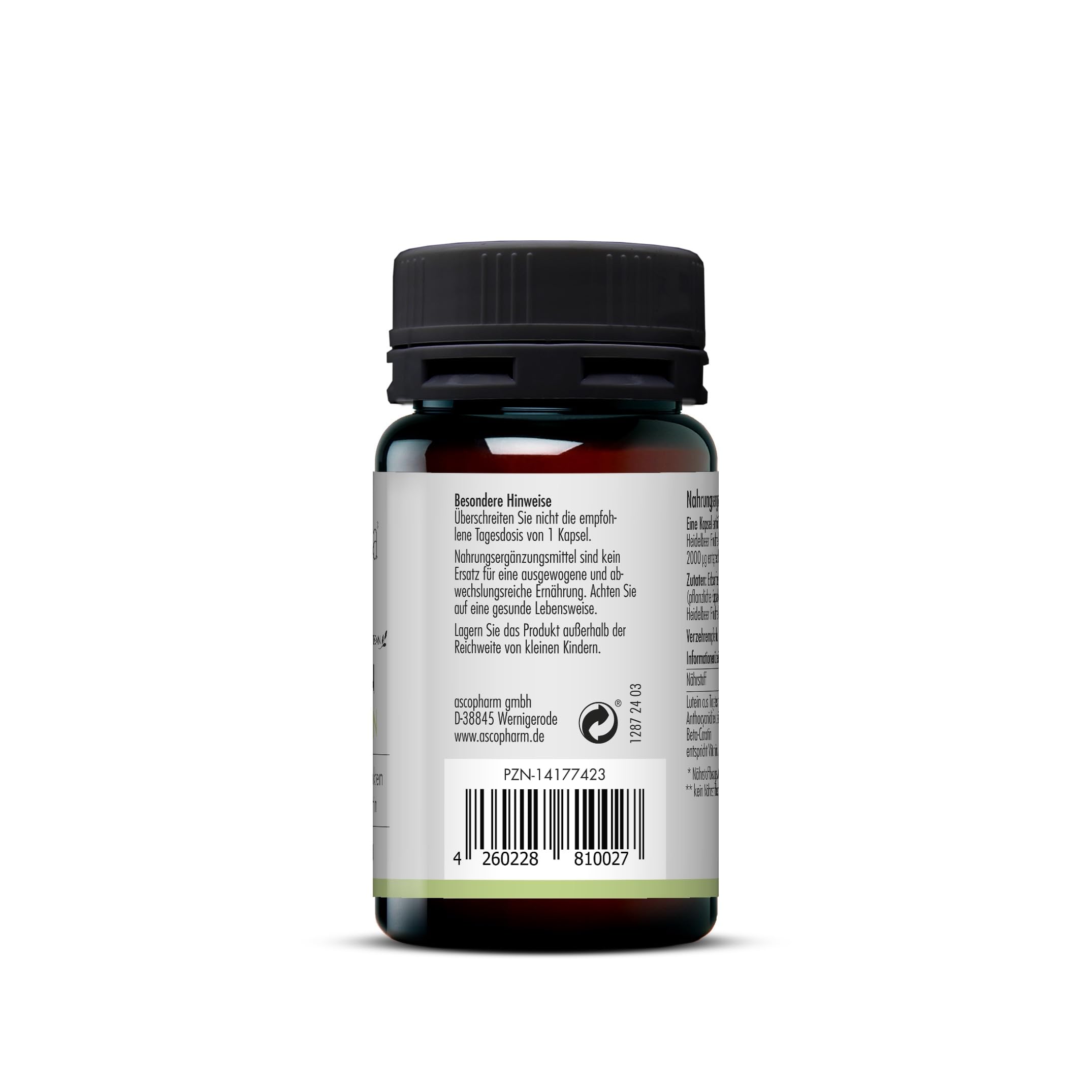 sovita Lutein Kapseln für Augengesundheit mit Beta-Carotin & Pflanzenextrakten | Tagetes & Heidelbeer-Extrakt für Sehkraft & Zellfunktion | Nahrungsergänzung | 270 Kapseln