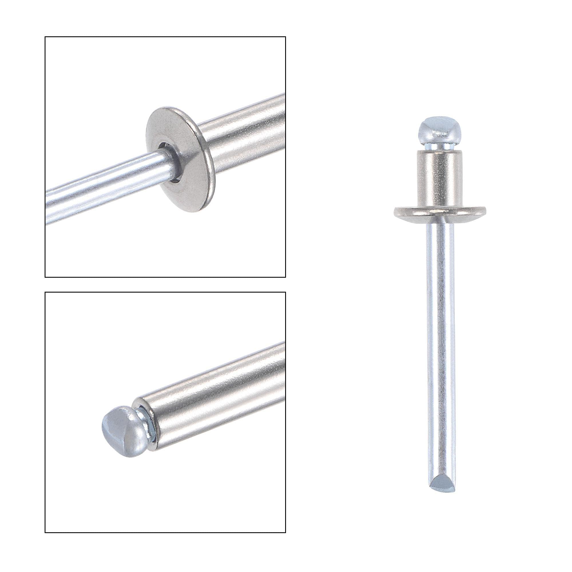 TA-VIGOR 50pcs 5mm x 8mm Blind Rivets, 304 Stainless Steel Pop Rivets with Flat Head - Image 4