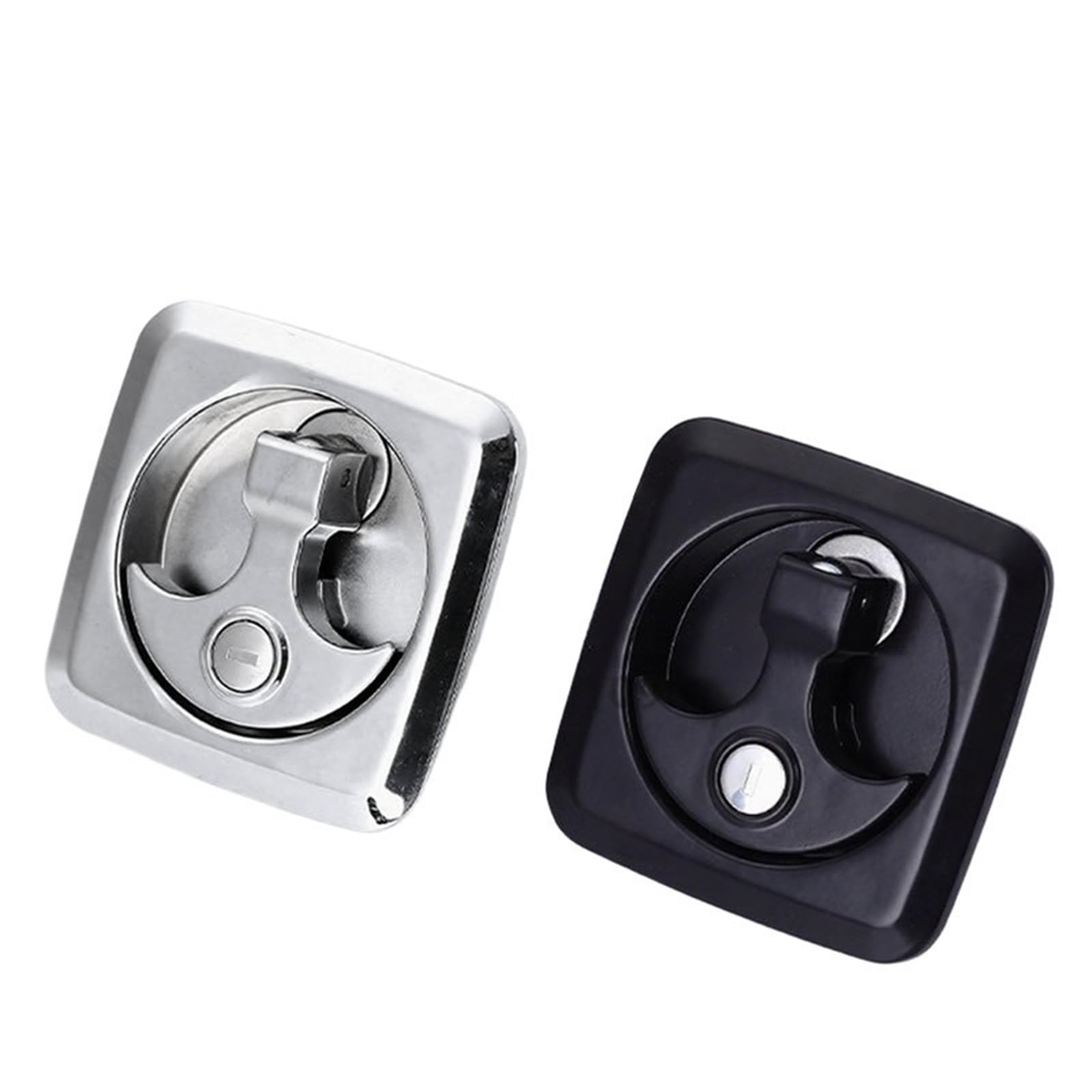 Sxolcoufoh Chrome Plated Ms8058 Pull Rod Panel Lock Zinc Alloy With 2 Keys 1Pcs(Chrome Plated)