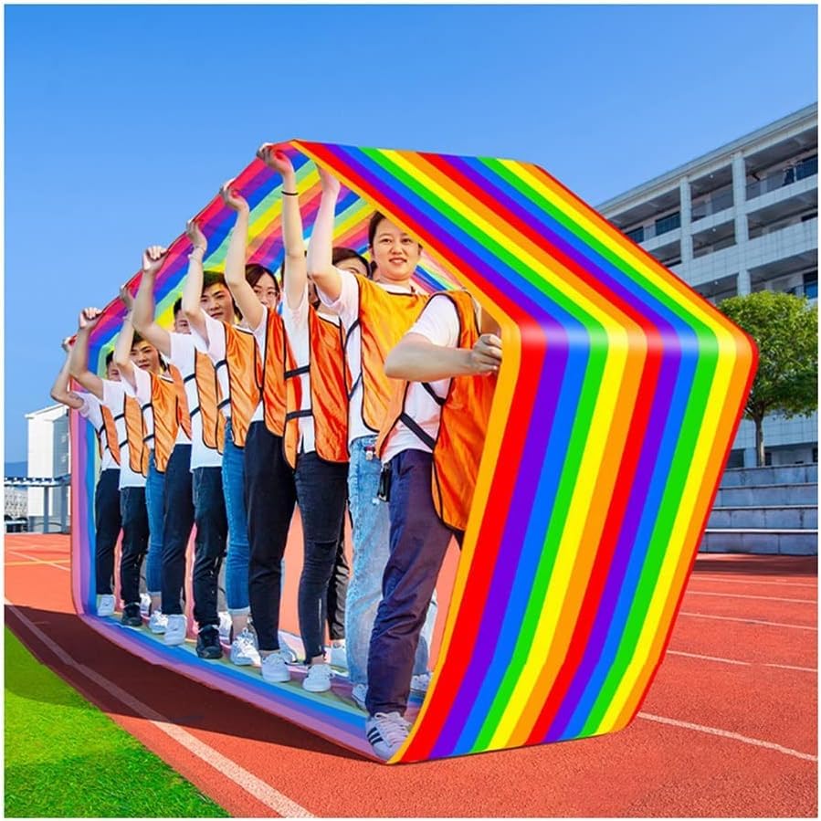 4-20m Outdoor Teamwork Game Running Mat Kids Adult Teamwork Group Learning Activity Game Toy For 2-18 People, Adult-8M