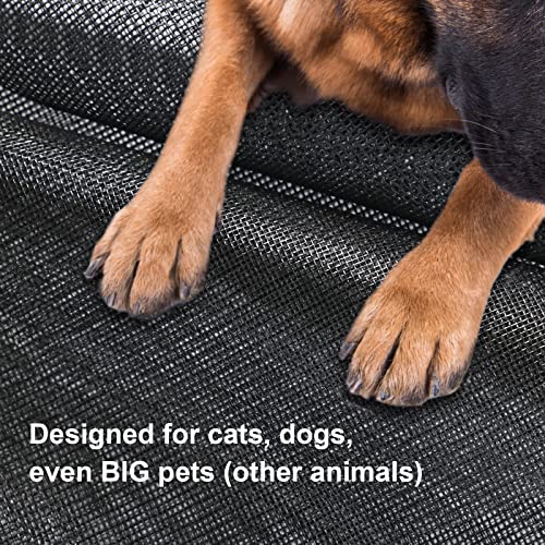 Magzo Pet Proof Window Screen Replacement, 60" W X 96" L X 1/32" T Best Vinyl Coated Polyester (Greater Than Fiberglass And Polyester) Heavy Duty, Pet Dog Cat Resistant Screen Roll For Porch (Black) #TOP5