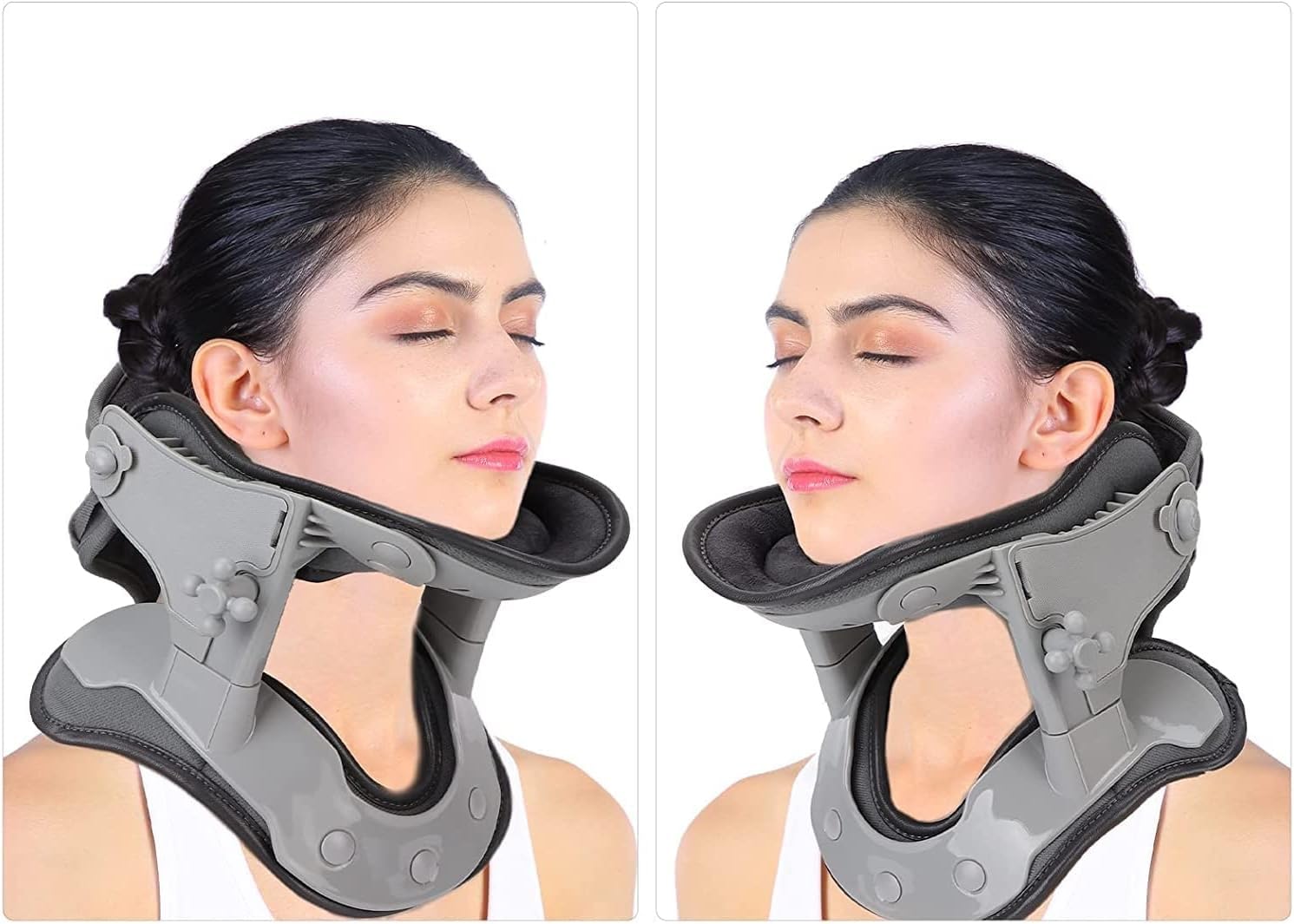 ELzEy Retractor de Cuello Collar de Cuello con 3 Niveles de Temperatura Ajustables y Soporte de Cuello calentado Envoltura de Cuello elástica
