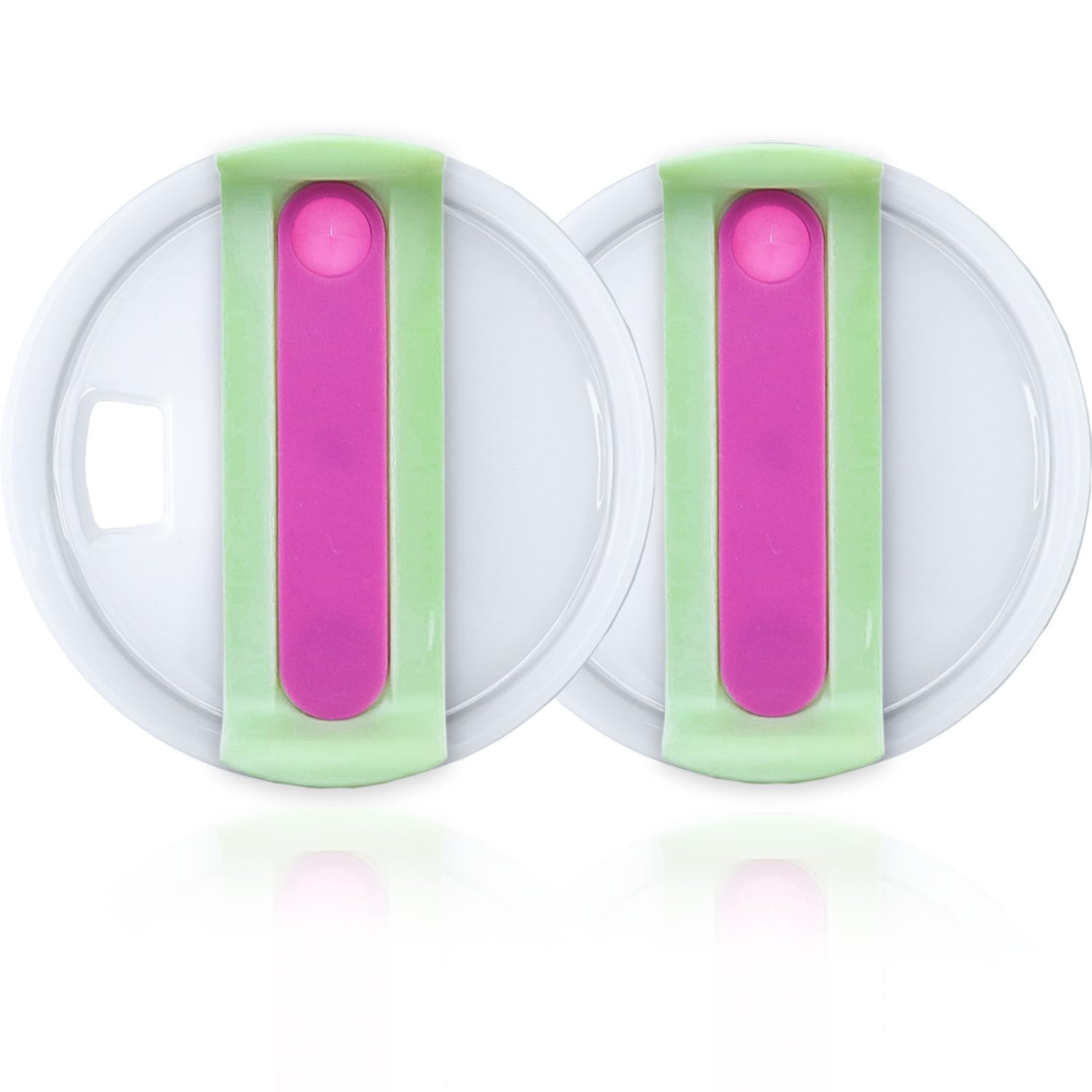 40oz Tumbler Lid for Stanley, Spill Proof Splash Resistant Tumbler Covers,Replacement cover for Stanley Cup Accessory(2 pack) (Rose-Green, 40oz)