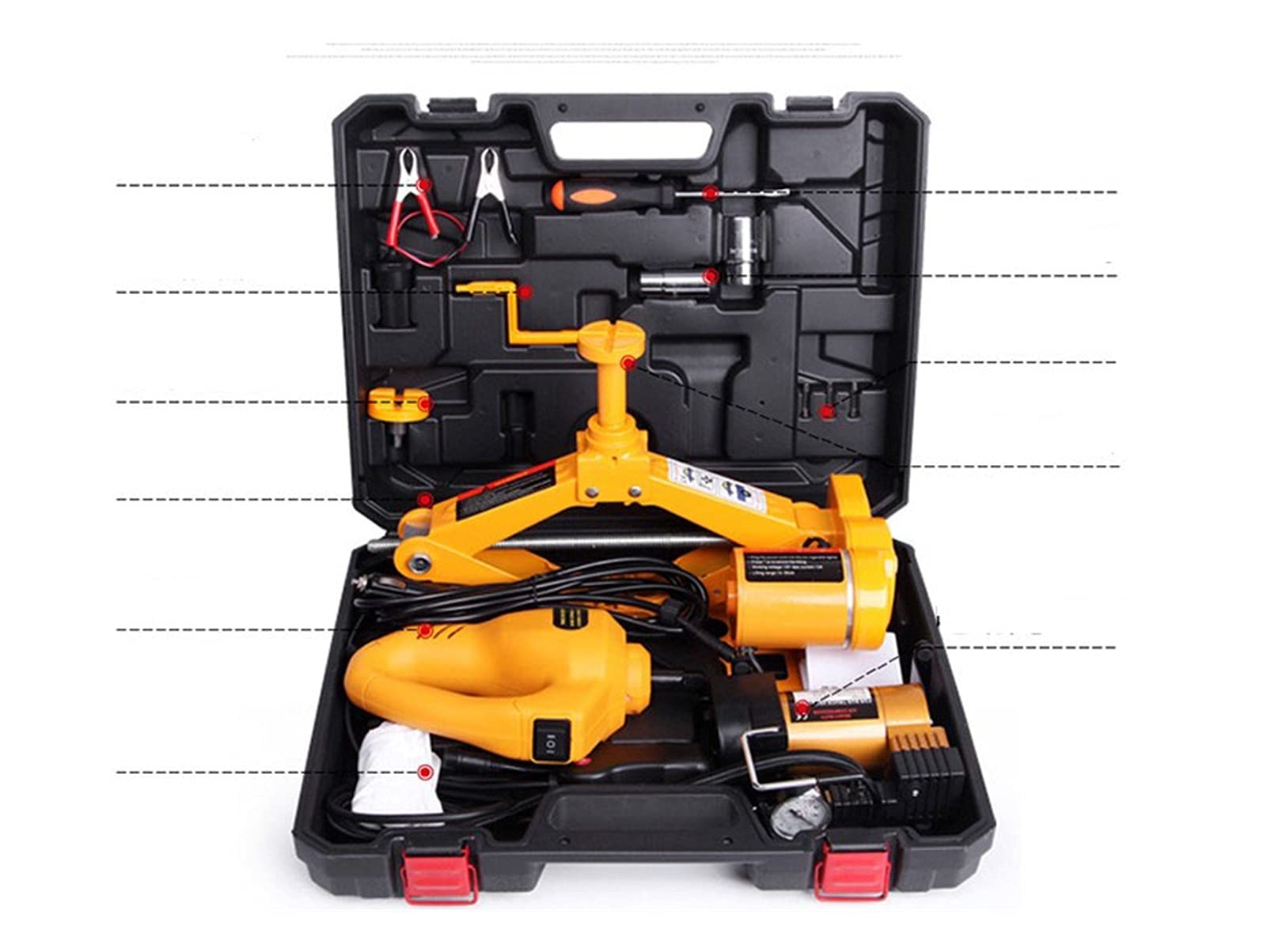 Jack Elettrico Jack 12v cric per Auto Chiave elettrica Pompa Aria Set Manutenzione di Emergenza Auto Strumento Cambio gomme
