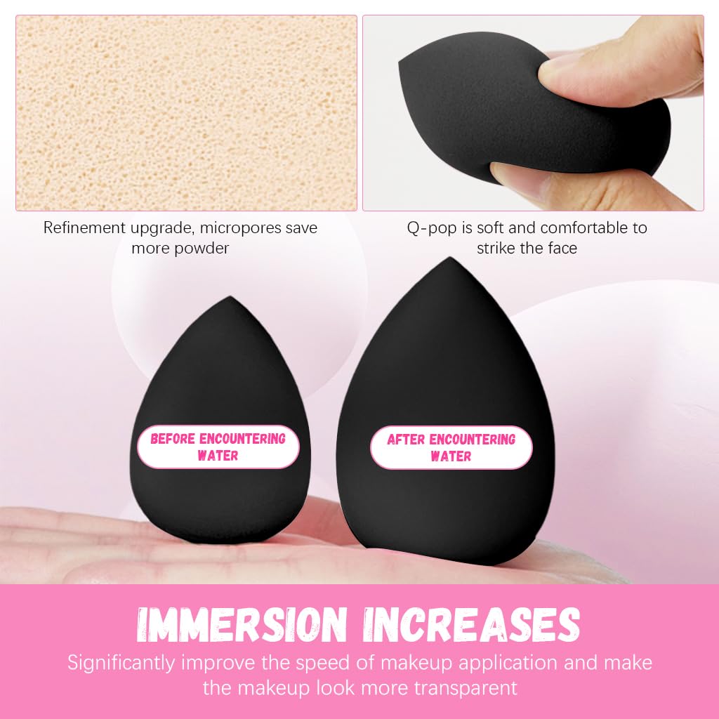 MAYCREATE® 14Pcs Powder Puff for Makeup Beauty Blender Sponge Multi Use Triangular Make Up Puff Multi Sized Puffy Thumb-sized Foundation Blending Pads Set - Image 4 thumbnail