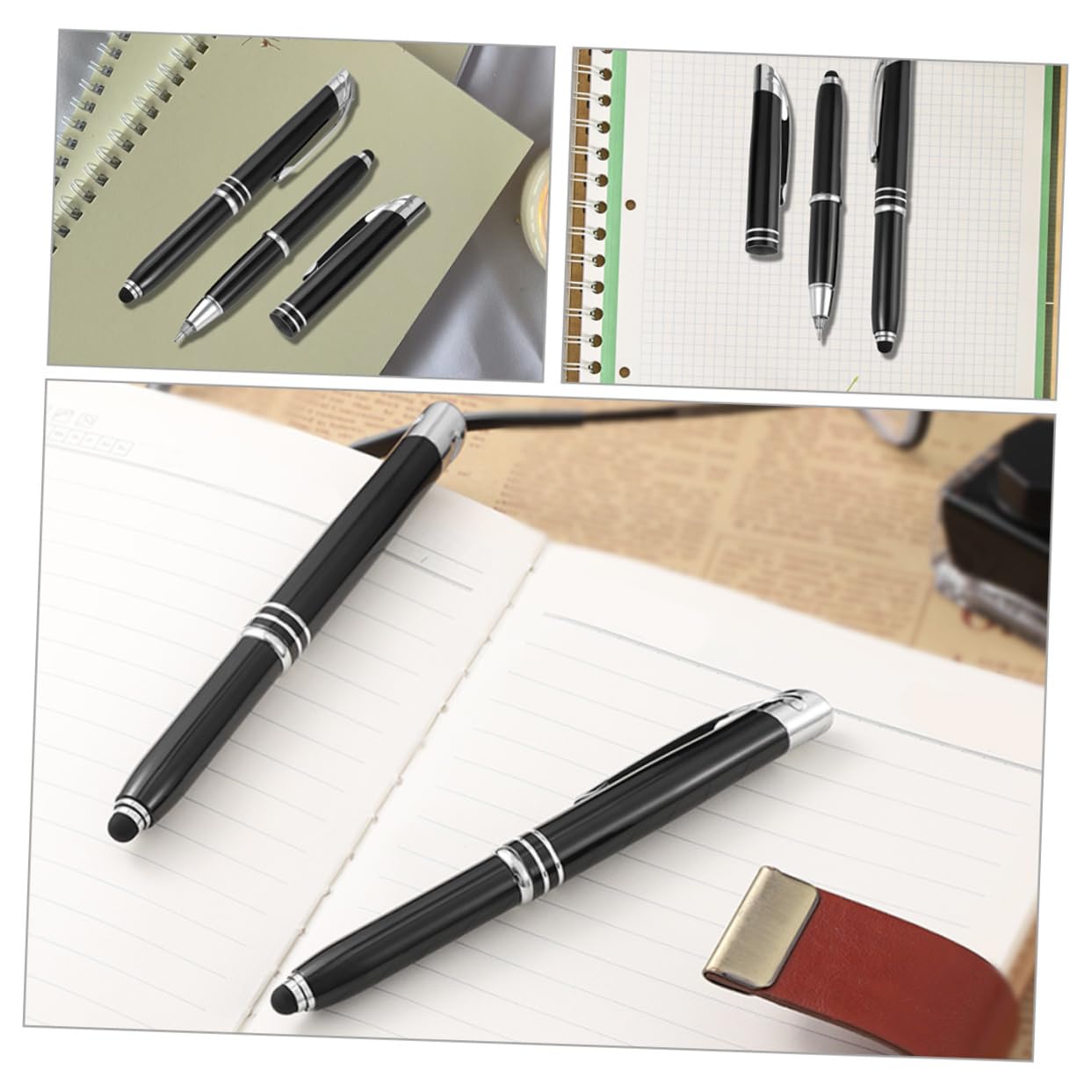 jojofuny 3 Set Penne Led Multifunzionali Con Luce Penne Portatili Per Ufficio E Touchscreen Scrittura Elegante E Pratica Macchie 3 Pezzi * 3