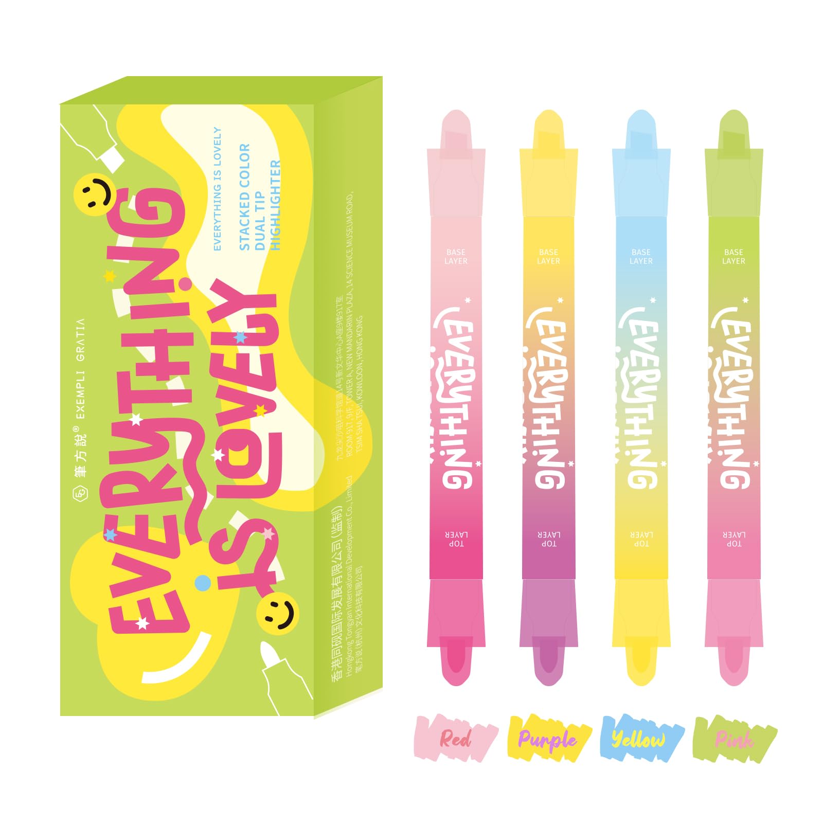 EpenGo ​​Pastel Highlighters and Highlighter Set for School - 8 Assorted Colors, Dual Tip 4-Pack with No-Bleed Quick Dry Ink, Chisel & Bullet Tips​(
