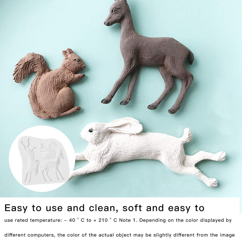 10-teiliges Set Tiere, Schokoladenform, Silikon, Fondant-Form, Backwerkzeug für DIY Dessert Kuchen Topper Dekoration