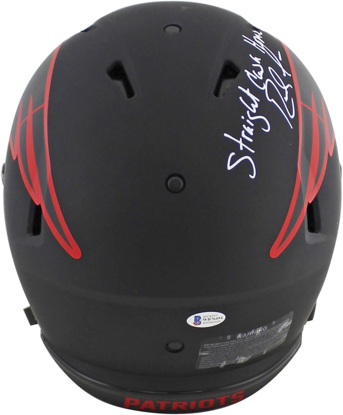 Patriots Randy Moss "SCH" Signed Eclipse Proline F/S Speed Helmet BAS Witnessed