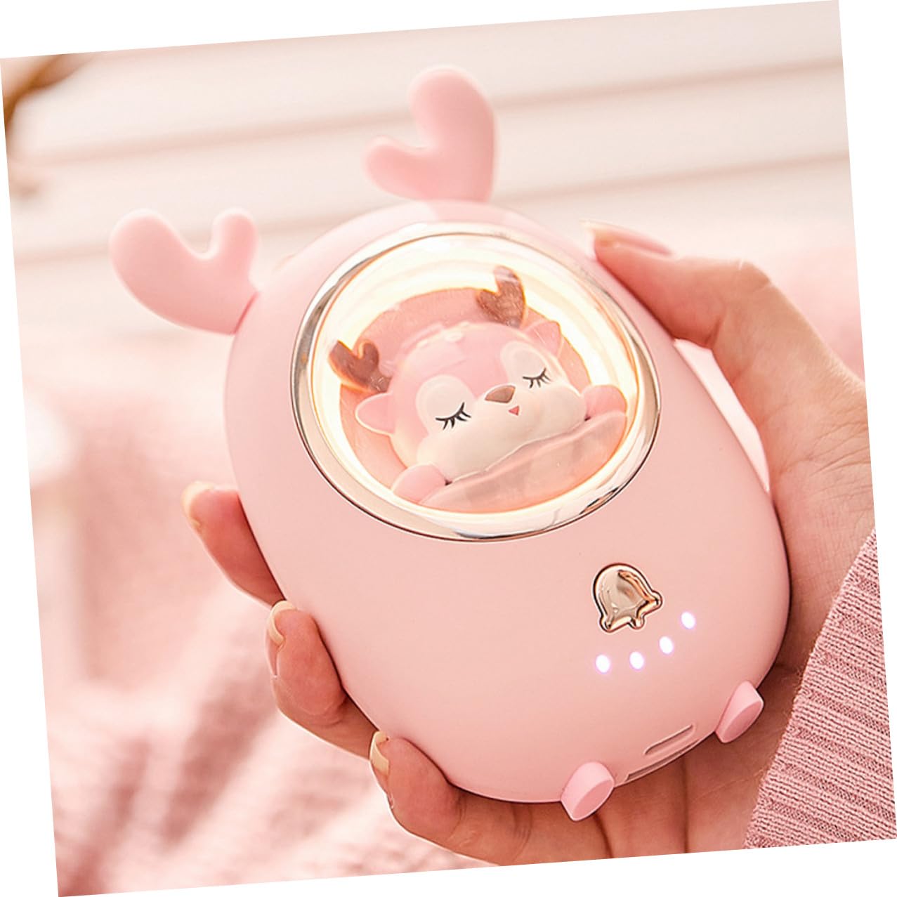 VICASKY Scaldamani USB Ricaricabile a Forma di Cartone Animato Mini Scaldamani Portatile Funzione Power Bank Riscaldamento Rapido per Donne e Regali Invernali