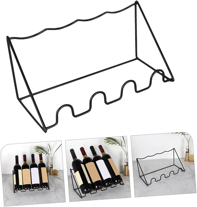 Estante para Vino Garneck Negro Apilable de Mesa miniatura 5