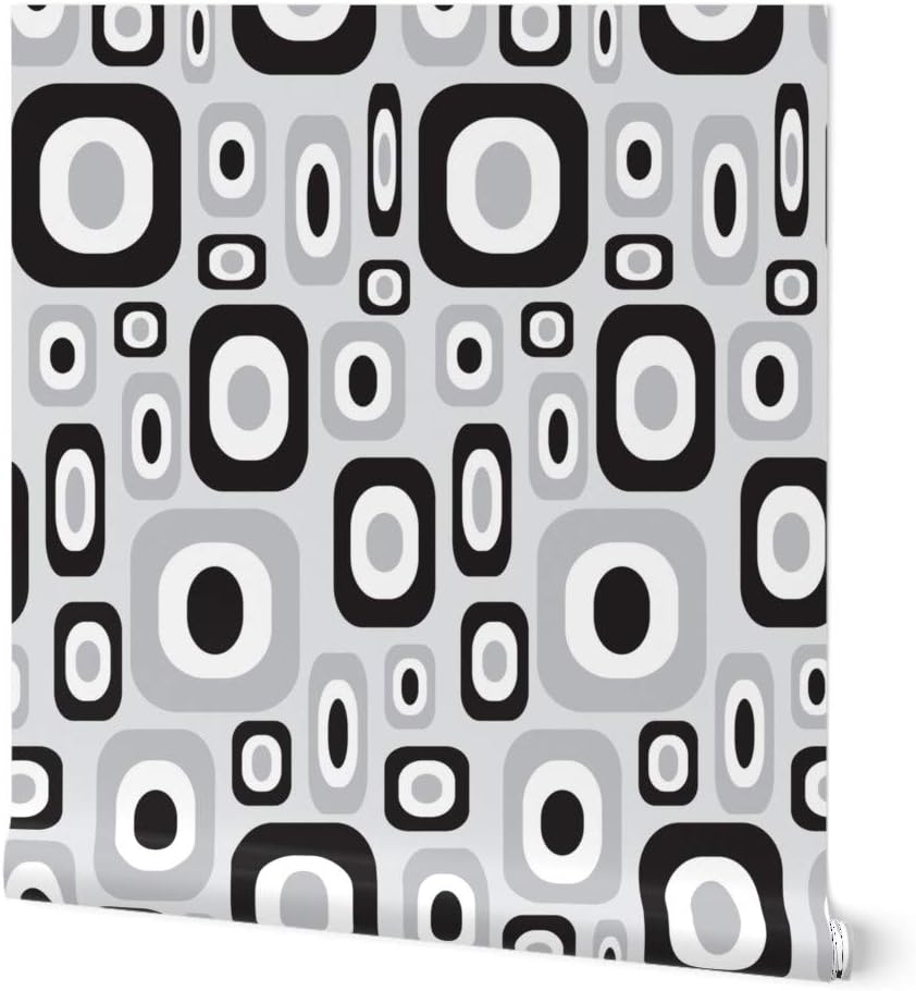 Peel & Stick Wallpaper 3ft x 2ft - Mod Modern Trendy Retro Mid Century Custom Removable Wallpaper by Spoonflower