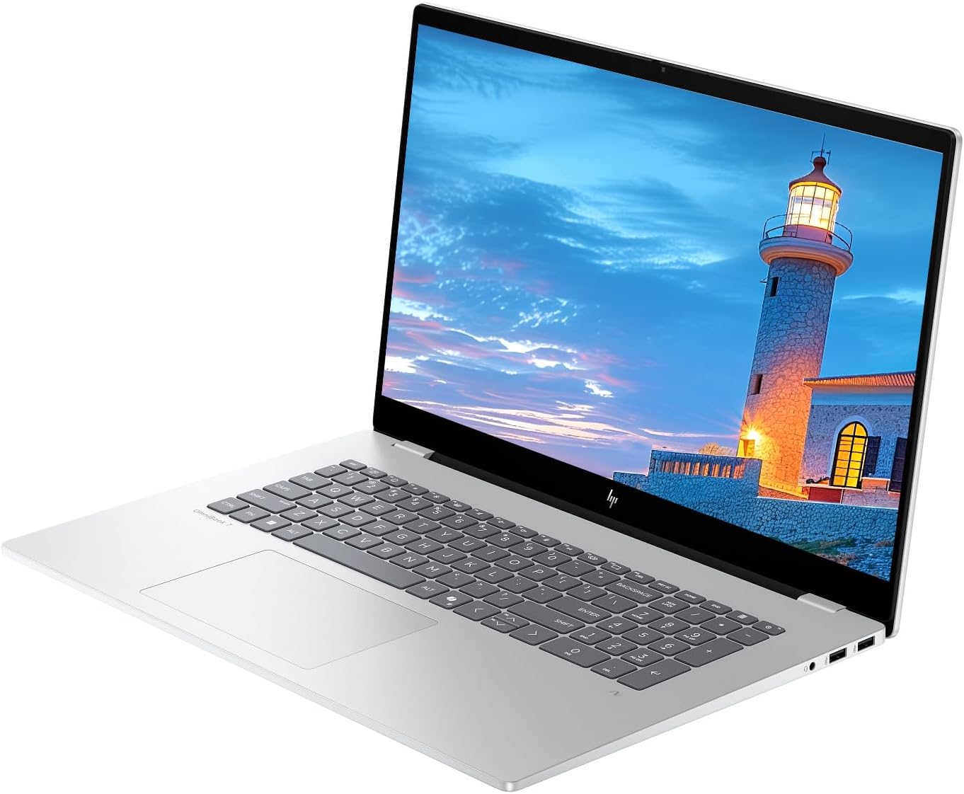 HP OmniBook Laptop, 17.3" FHD Touchscreen Business Laptop Computer, Intel Core Ultra 5 226V Processor, 16GB RAM 1TB SSD, Windows 11, Backlit Keyboard, PLUSERA Earphones & 8-in-1 Hub, Glacier Silver image 3