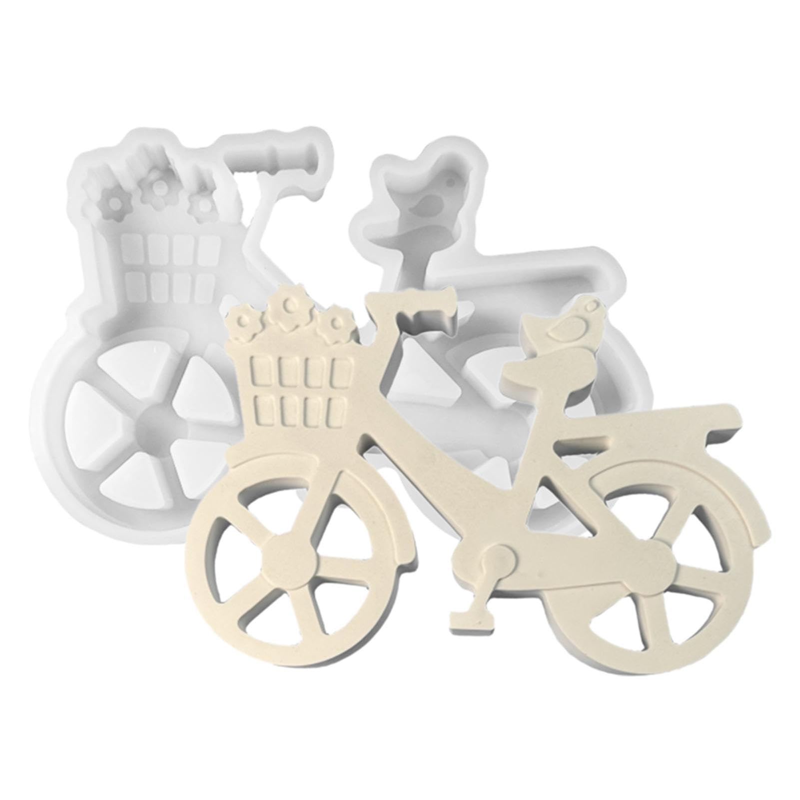 Silikonform für Fahrrad Silikonform Fahrrad Fondant Schokolade für Fahrrad Silikonform Wiederverwendbare Fahrrad Silikonform mit Korb, Antihaft Form für Küche, Haushalt & Wohnen