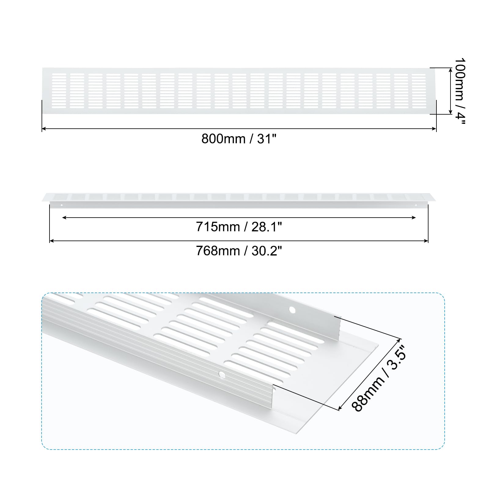 PATIKIL 31 x 4 Inch Door Air Vent Cover - Image 2