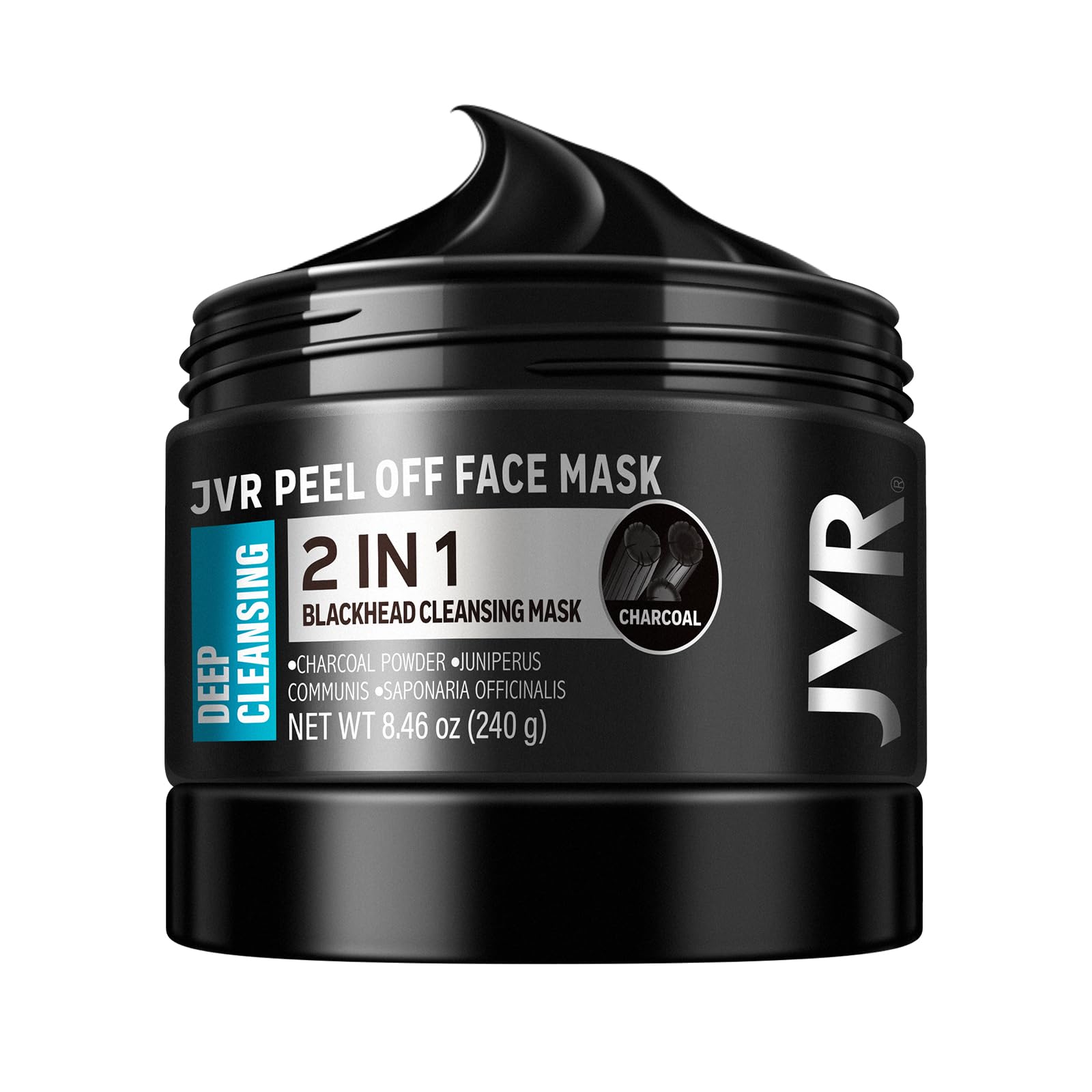 Peel Off Face Mask, Charcoal Peel Off Black Mask, Facial Mask for Surface Cleansing For Men & Women, All Skin Types, 8.46 oz (240 g)