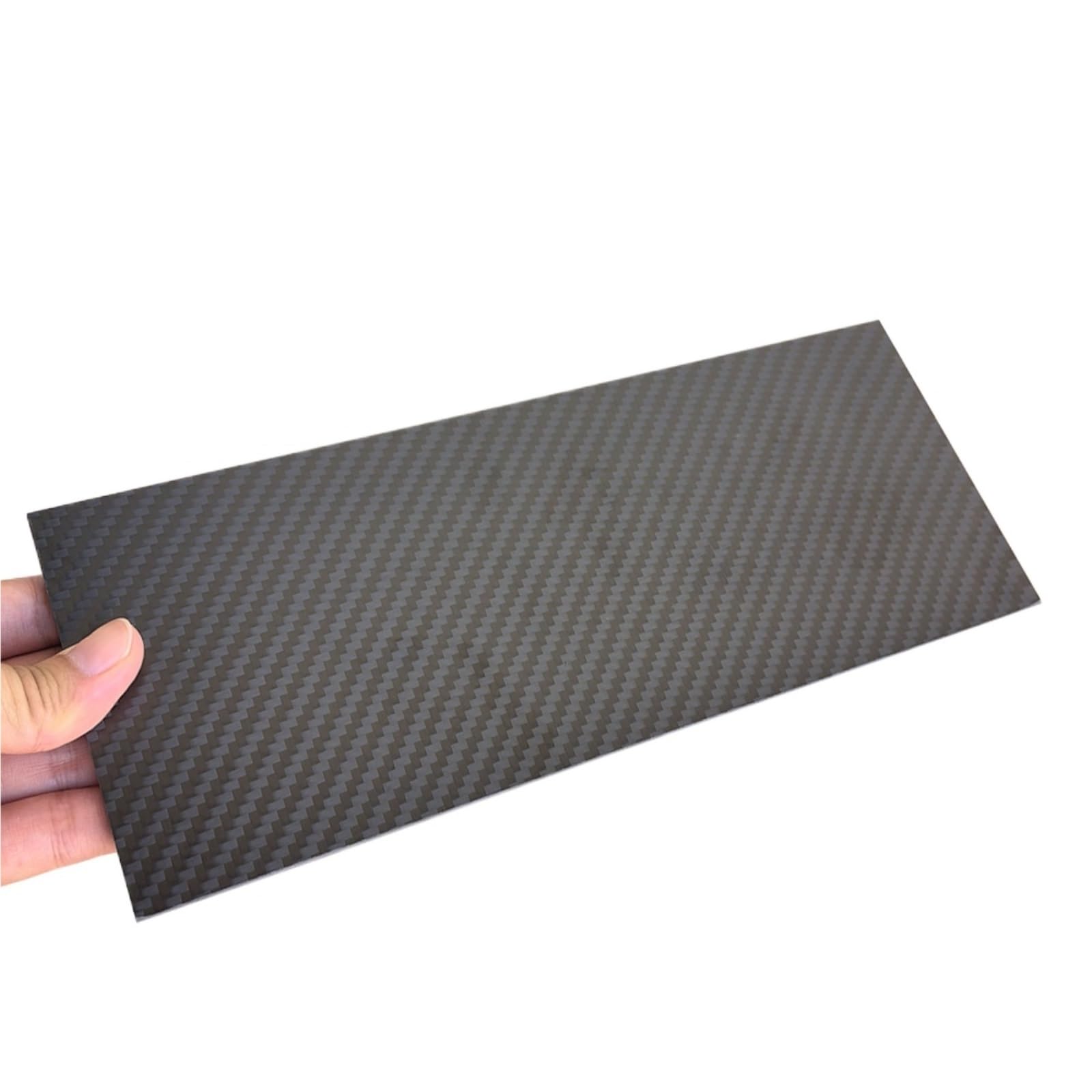 1 foglio in fibra di carbonio opaca twill 3K - 100x250 mm - Materiale leggero, resistente e adatto ai modelli (spessore 0,5 mm-5 mm)(2.5mm Twill Matte)