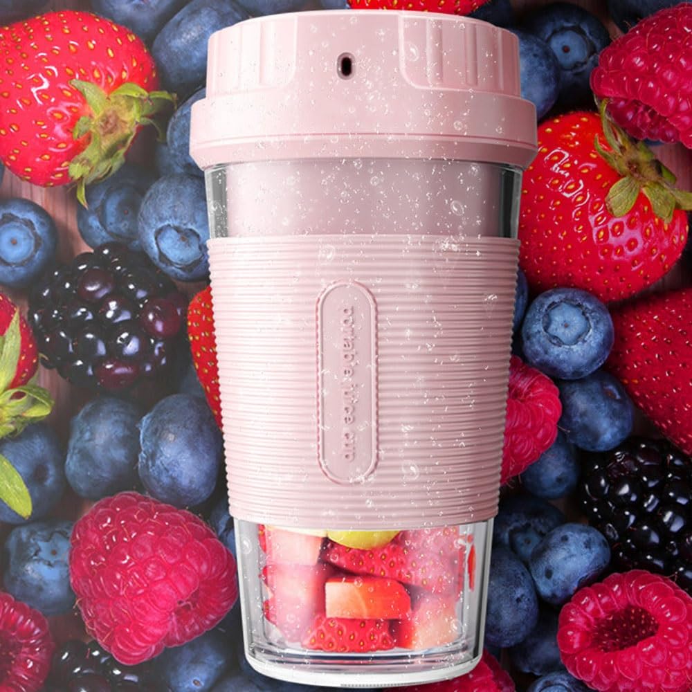 PAHION Mini Blender Smoothie Maker Frullatore per Milkshake Portatile Ricaricabile Tramite USB 18000 Giri/Min con Tazza Tritan BPA da 250 Ml per Frutta, Smoothie, Milkshake, Succo 40W
