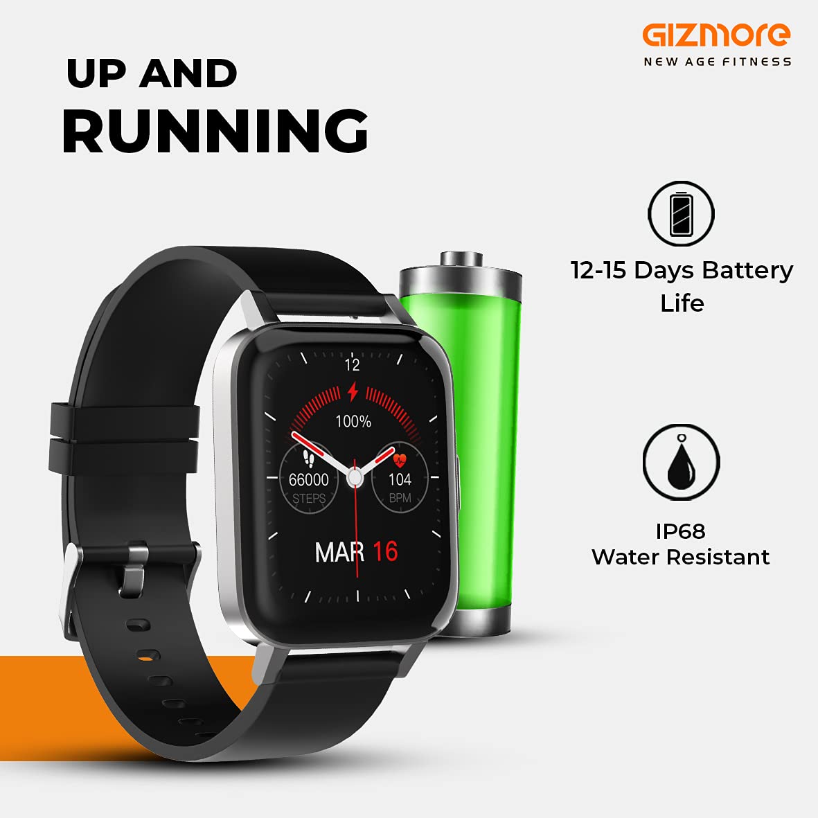 Gizmore Gizfit 908 Pro Smartwatch With Full Touch 69