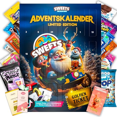 Adventskalender 2025 mit Amerikanischen Süßigkeiten & Snacks aus aller...