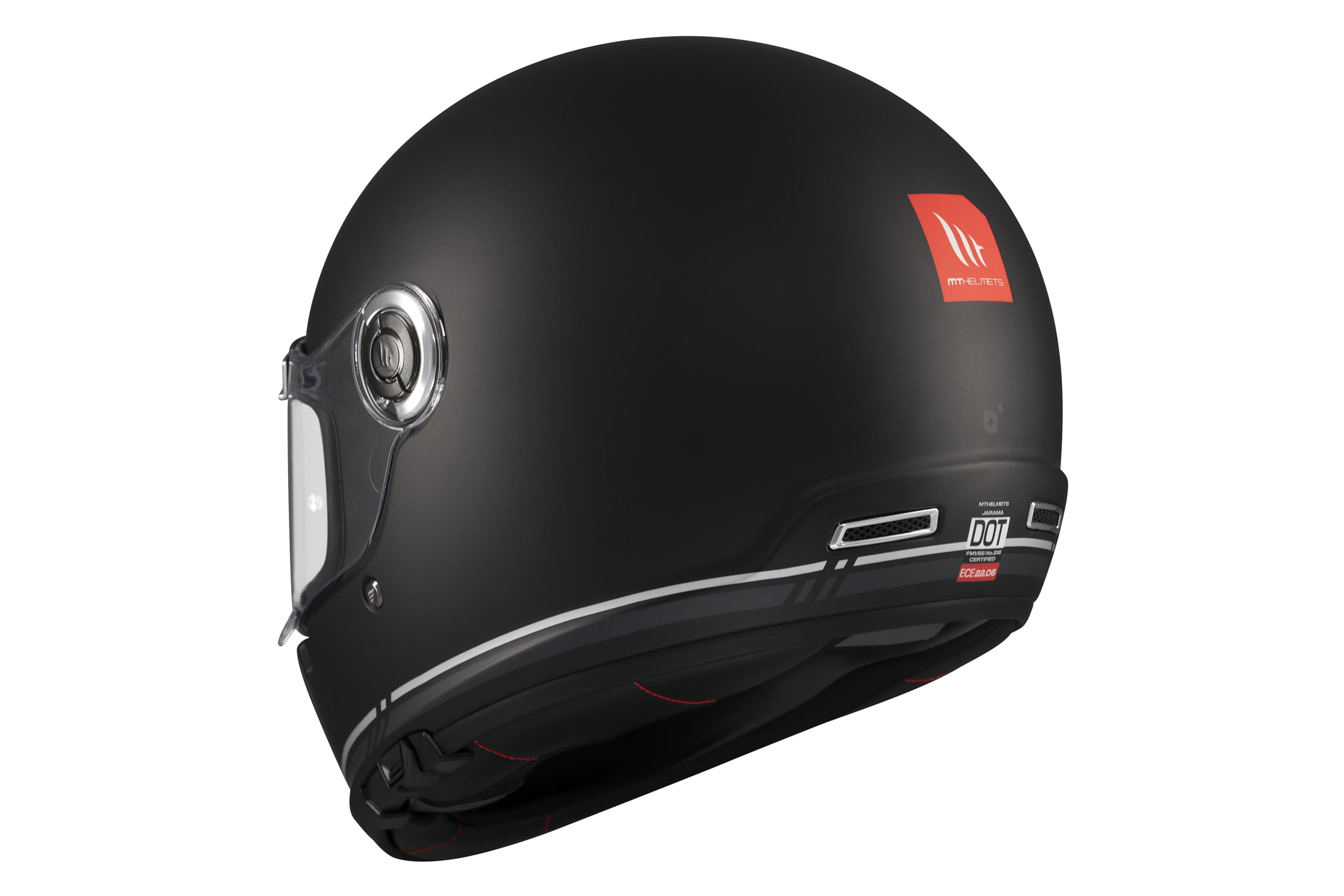 MT Helmets Jarama SV – Casco Moto Integral Retro con Visor Solar Retráctil Full Vision, Interior Lavable, Ventilación Avanzada y Calota HIRP | Homologado ECE 22.06 & DOT