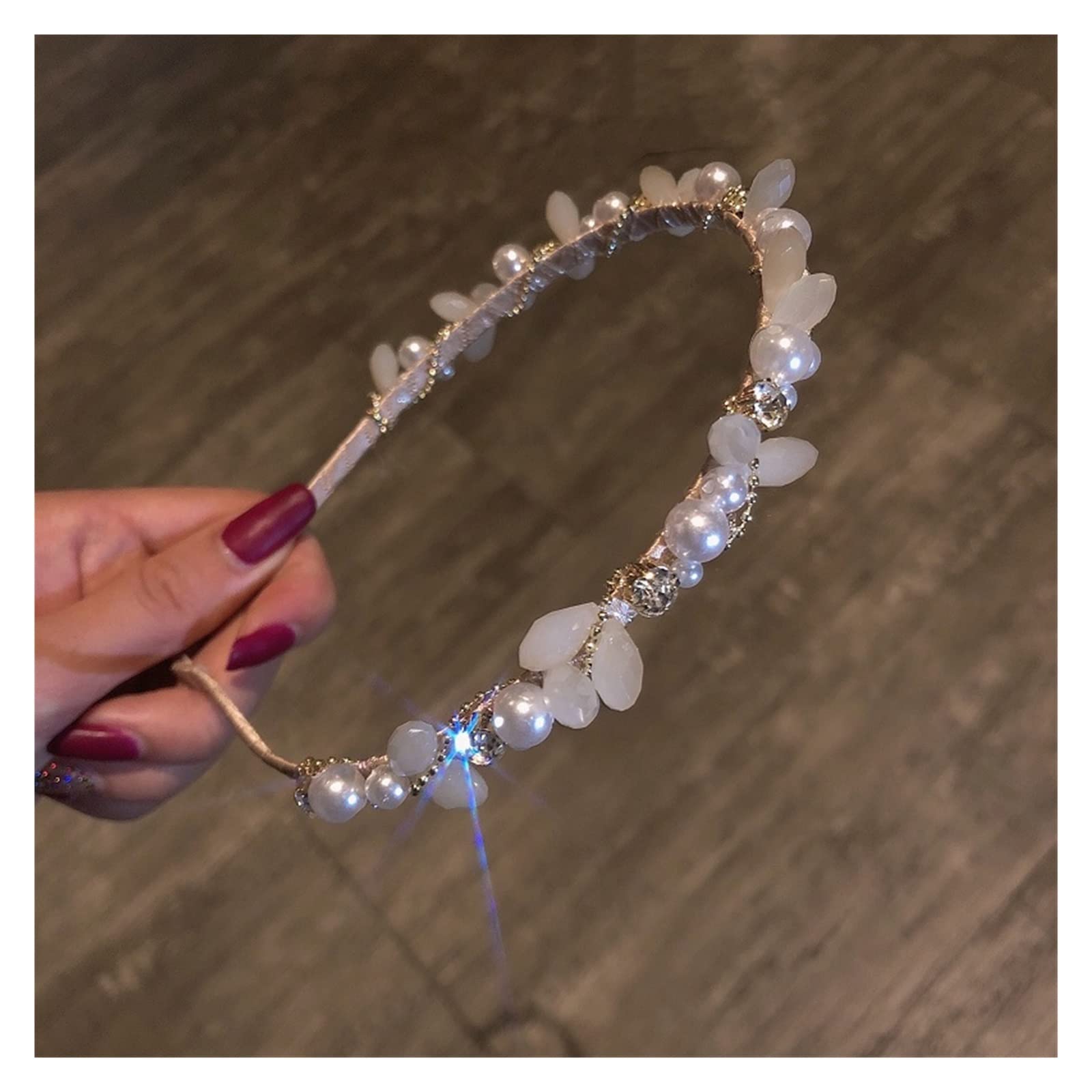 fasce per capelli da donna Accessori for capelli for capelli da sposa con cerchietti for capelli da donna con perline lucide fatte a mano