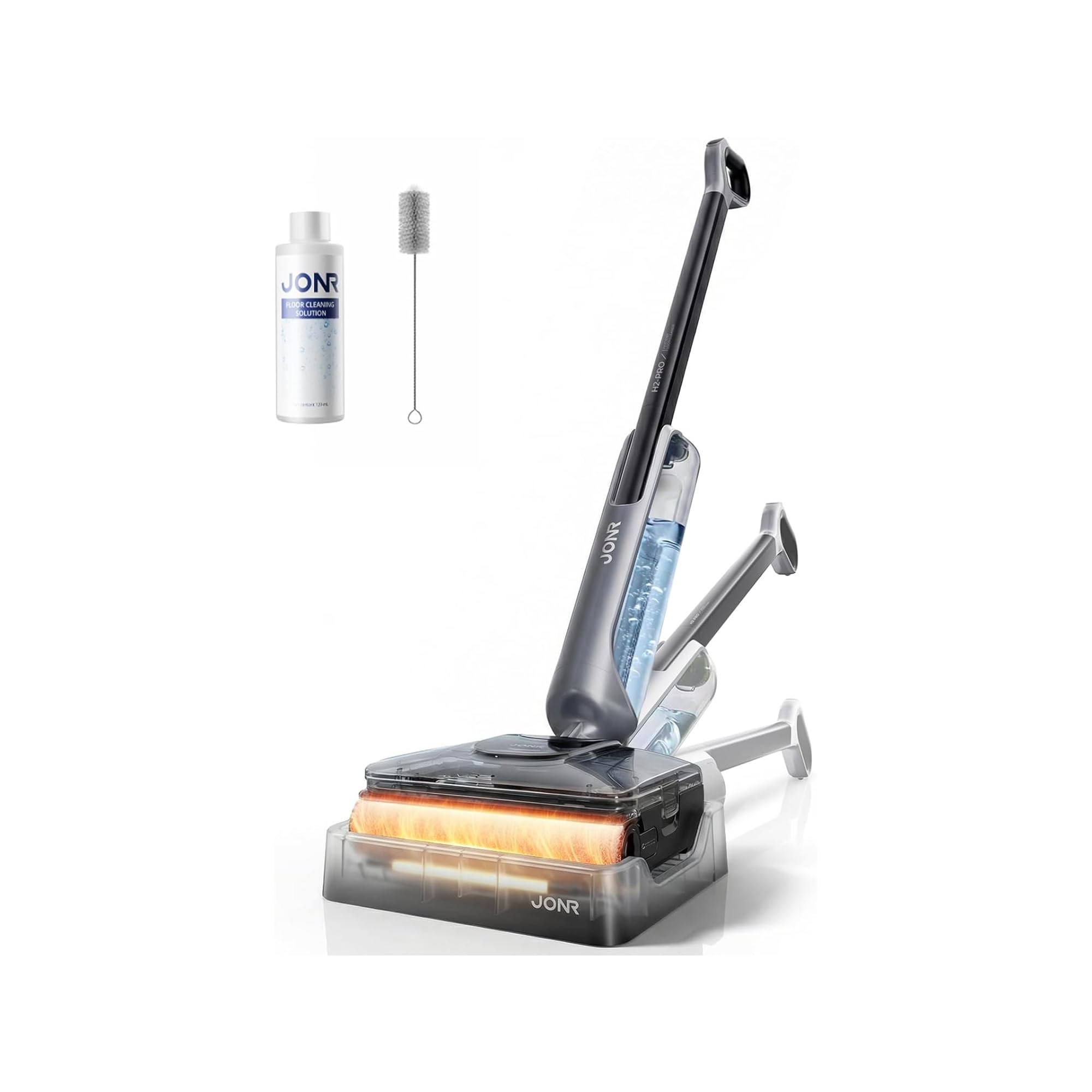 JONR H2 Pro Aspirateur sans fil avec eau chaude auto-nettoyante, design innovant de protection contre les odeurs, aspiration ouragan 20 000 Pa, 180 ° à plat avec zéro perte de puissance et de capacité