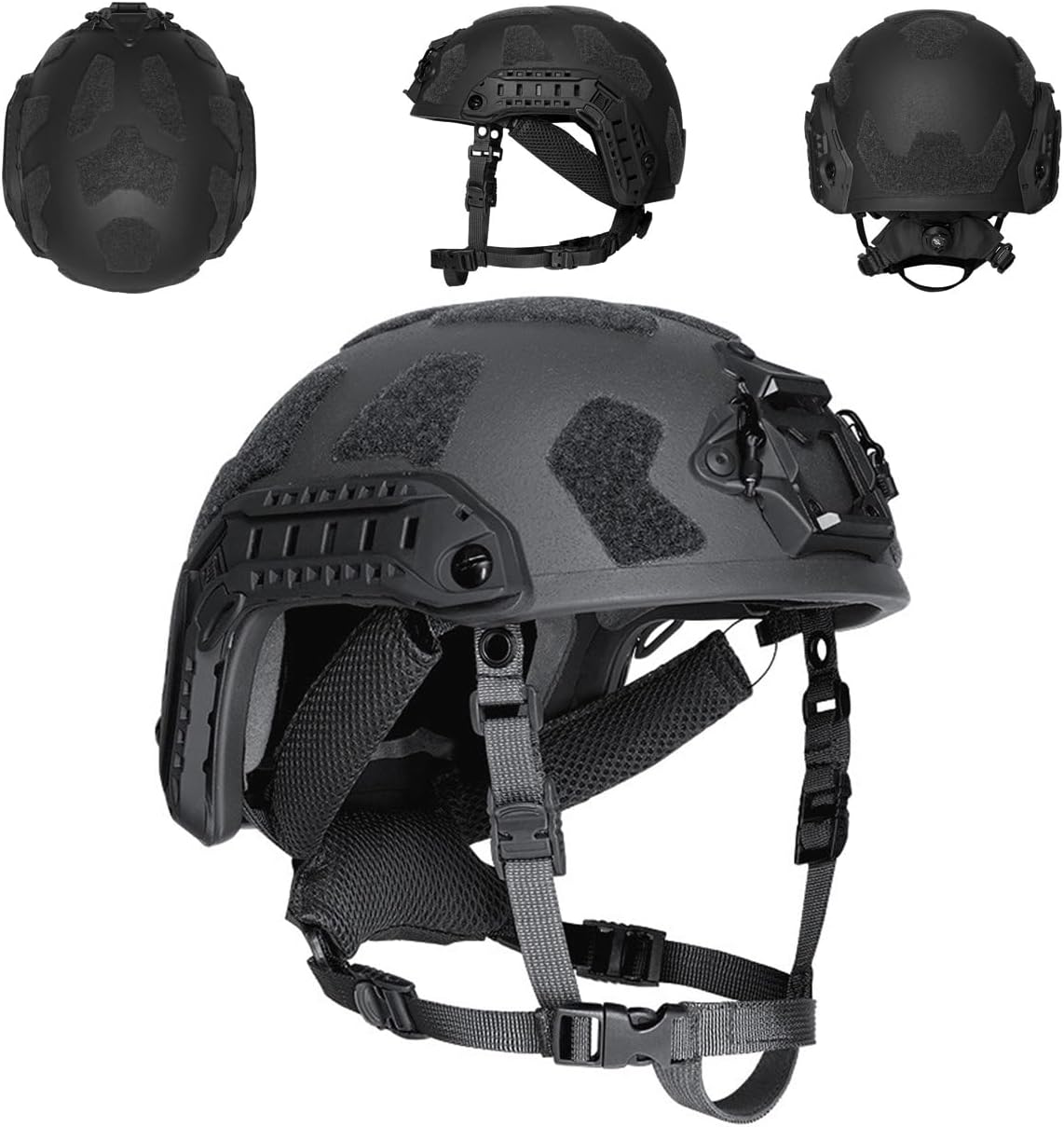 NIJ Level IIIA OPS High Cut Fast SF Tactical Helmets with Adjustable Dial 4 Points Suspension System for Outdoor
