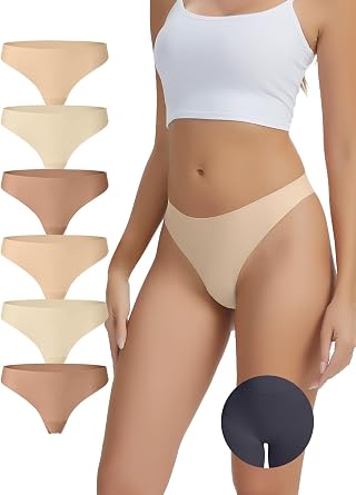 Seamless Camel Toe Underwear for Women Cameltoe Thongs with Concealer Comfy Invisible Workout Panties