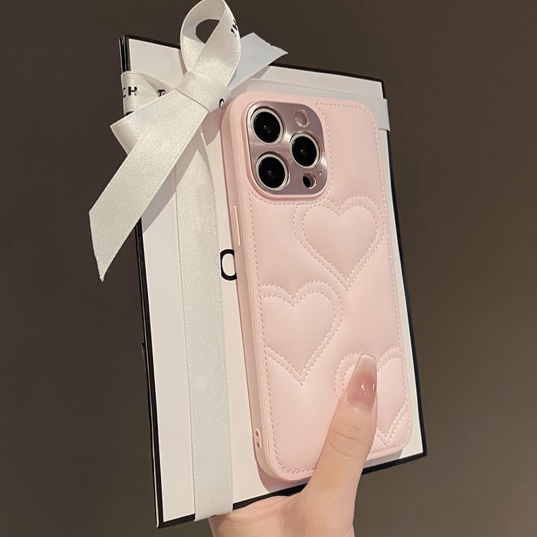 Funda Protectora Suave con diseño de corazón de Amor, chapada en Plata de Lujo para iPhone Air (para iPhone Air/Blanco)