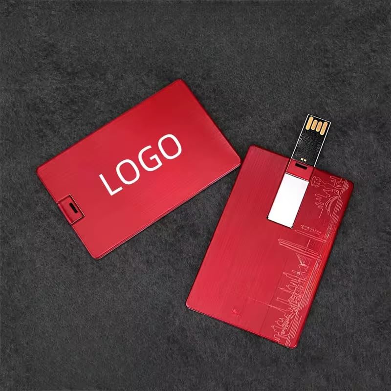 CleverlyGifted® Red Metal Credit Card Pen Drive | World’s Slimmest USB 2.0 Flash Drive Upto 10MB/s | Unique Corporate & Diwali Gift | Personalized Logo | Office & College Use (128, GB)-image-17
