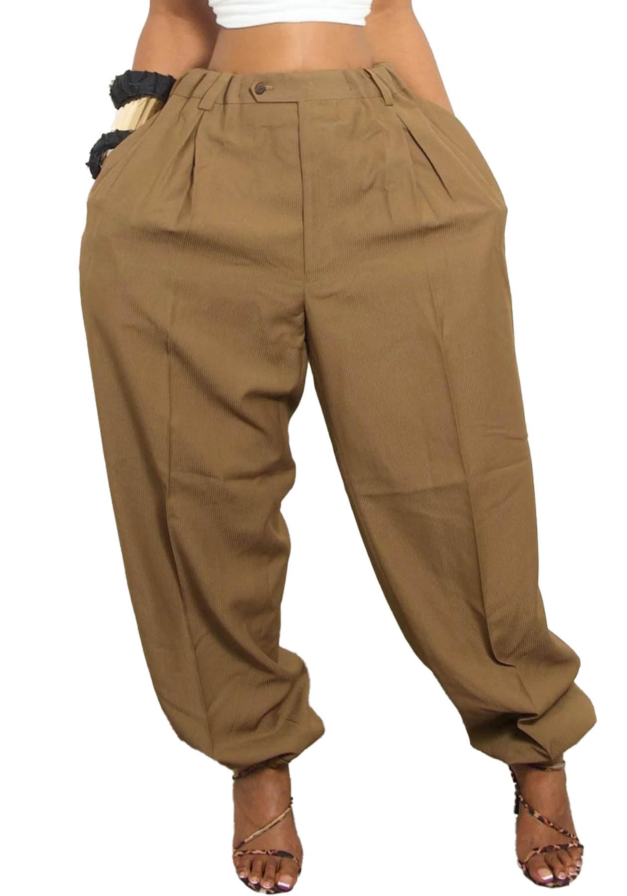 Womens Baggy Parachute Pants Casual High Waisted Oversized Fit Tapered Trousers Jogger Hip-Hop Y2K Streetwear