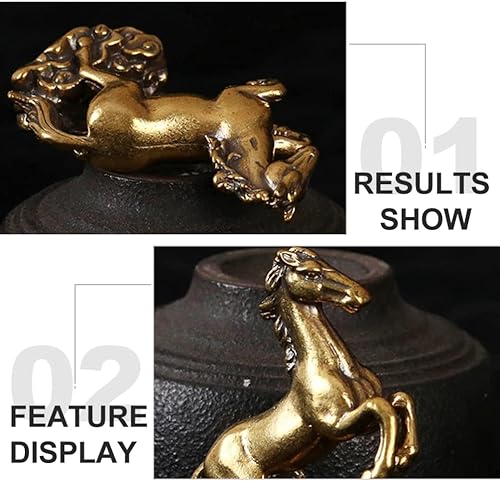 Miniatura 3 de Estatua de caballo de pie decoración del hogar estatua de caballo Feng Shui estatua de caballo decorativa para la riqueza la suerte protección de