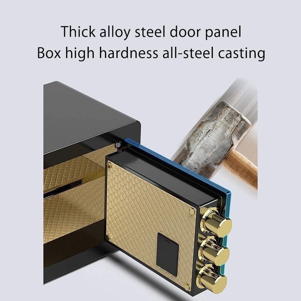 Strongbox - Caja fuerte ignífuga impermeable para el hogar y la cerradura, caja de seguridad electrónica, 40 x 36 x 32 cm, tamaño pequeño y mediano, todo de acero, para oficina, hogar, caja de