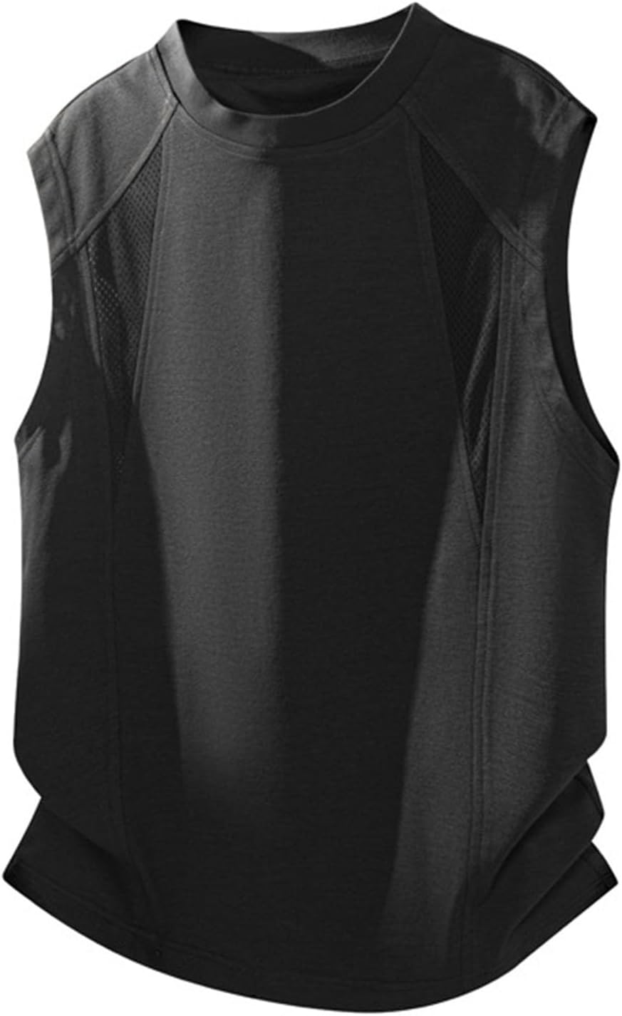 Tank Tops Men Summer Quick Dry Shirts Moisture Wicking Workout Tee Mesh Sleeveless Shirts for Gym Running Beach
