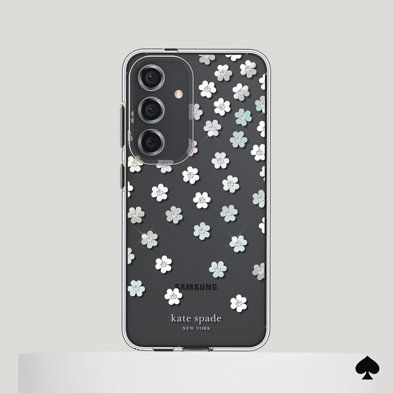 Kate Spade New York Samsung Galaxy S24 Case, Compatible with Wireless Charging - Scattered Flowers