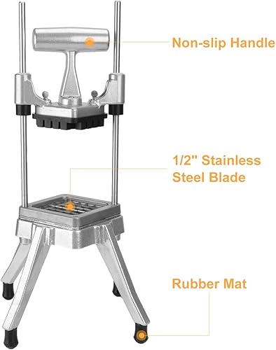 Miniatura 7 de WICHEMI Cortador de frutas y verduras comercial, máquina eléctrica de rebanar de repollo y cebolla + picadora comercial de verduras de 12 pulgada,