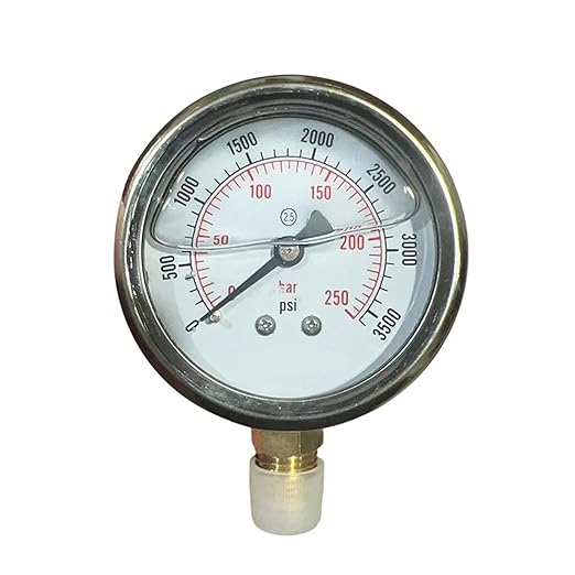 Manómetro de Presión AURVIX 100bar 40mm con Carcasa de Acero Inoxidable miniatura 6