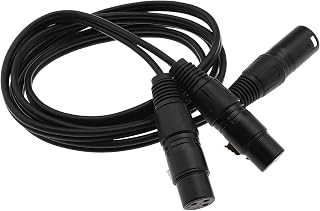 ECSiNG XLR Y-Splitter Cable 3 Pin Dual XLR Female to XLR Male Patch Y Cable Balanced Microphone Splitter Cord Audio Adaptor 1.5m